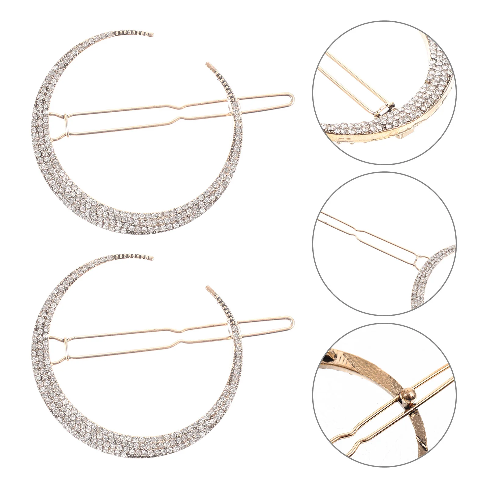 2 Pcs Moon Barrettes Side Hair Clip Gold Jewelry Tassel Women Pin Ornament Rhinestones Miss
2 Pcs Moon Barrettes Side Hair Clip Gold Jewelry Tassel Women Pin Ornament Rhinestones Miss