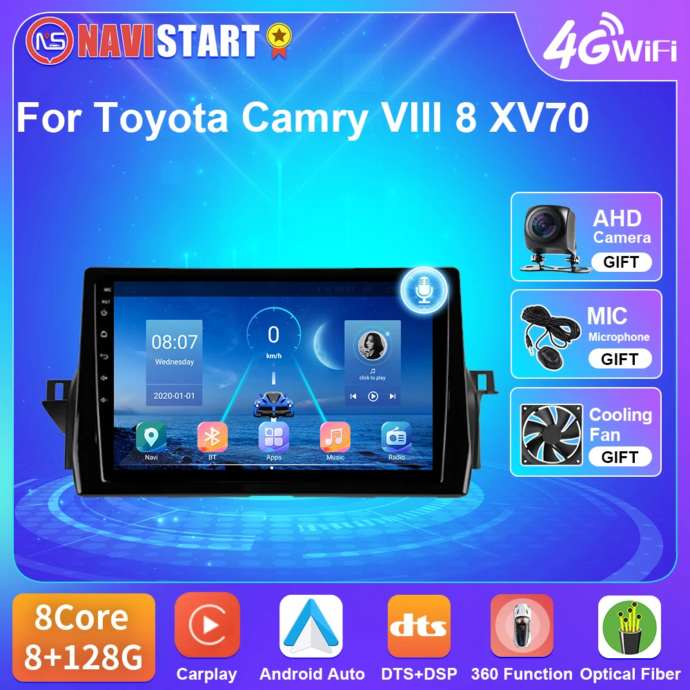 Автомагнитола NAVISTART T5 для Toyota Camry VIII, 8 XV70 2020-2021, Android 10, 4G, Wi-Fi, навигация, GPS, BT, Carplay, автомобильный DVD-плеер, 2din
Автомагнитола NAVISTART T5 для Toyota Camry VIII, 8 XV70 2020-2021, Android 10, 4G, Wi-Fi, навигация, GPS, BT, Carplay, автомобильный DVD-плеер, 2din