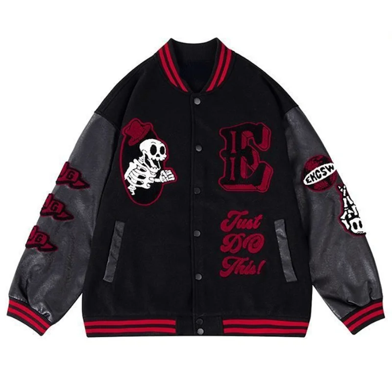 Y2K Street Popular Skull Pattern Embroidered Jacket And Coat Men Harajuku Hip Hop Retro Baseball Suit Couple Casual Loose Jacket
Y2K Street Popular Skull Pattern Embroidered Jacket And Coat Men Harajuku Hip Hop Retro Baseball Suit Couple Casual Loose Jacket
