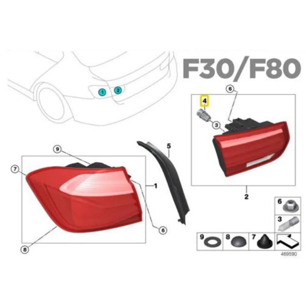 Tail Lamp Socket Rear Lamp Socket 63117407330 Electric Components Plastic Plug-and-play For BMW 3 5 7 Series Durable
Tail Lamp Socket Rear Lamp Socket 63117407330 Electric Components Plastic Plug-and-play For BMW 3 5 7 Series Durable