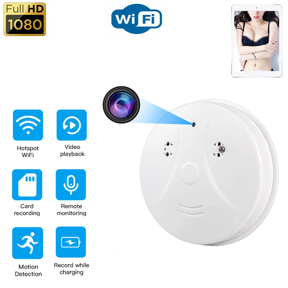 HD 1080P Smoke Detector Model Mini Wifi Camera Home Ceiling Video Security Surveillance Wifi Remote Monitoring Live Streaming
HD 1080P Smoke Detector Model Mini Wifi Camera Home Ceiling Video Security Surveillance Wifi Remote Monitoring Live Streaming