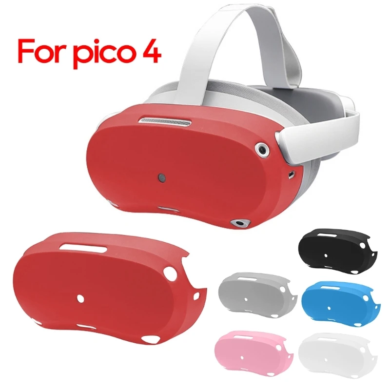 

Силиконовый чехол для лица, Защитные Чехлы, противоударные Чехлы для гарнитуры Pico 4 VR, прочный силиконовый чехол, аксессуары 3XUE