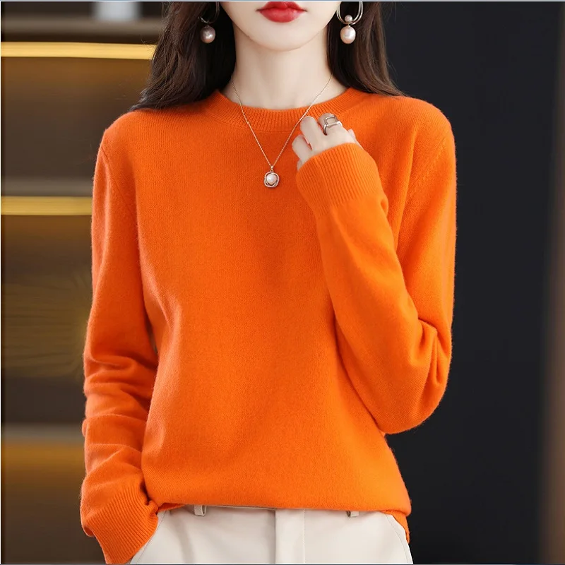 100% pure wool cashmere sweater women's O-neck pullover casual knitted coat autumn and winter women's coat basic 18 colors 
100% pure wool cashmere sweater women's O-neck pullover casual knitted coat autumn and winter women's coat basic 18 colors