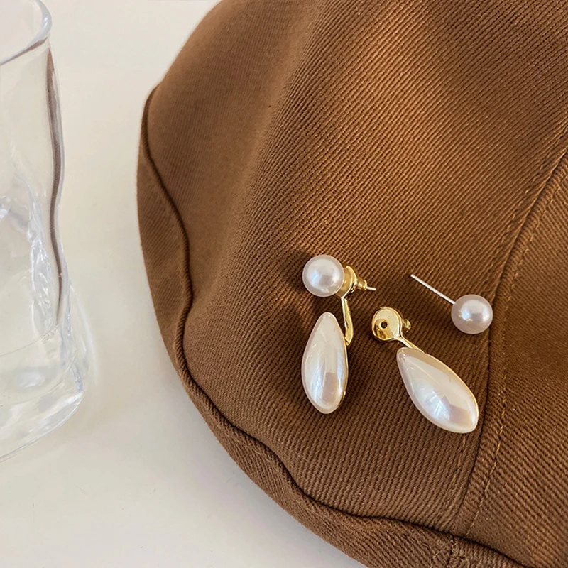 Water Drop Simulated Pearl 2 In 1 Front Back Ear Jacket Studs Women Gold Plated Minimalist Stud Earrings
Water Drop Simulated Pearl 2 In 1 Front Back Ear Jacket Studs Women Gold Plated Minimalist Stud Earrings