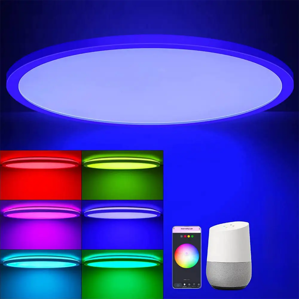 Homekit Smart LED Ceiling Light WIFI+BLE RGB Dimmable Bedroom Living Room Smart Ceiling Lamp Work with Alexa Google Home
Homekit Smart LED Ceiling Light WIFI+BLE RGB Dimmable Bedroom Living Room Smart Ceiling Lamp Work with Alexa Google Home