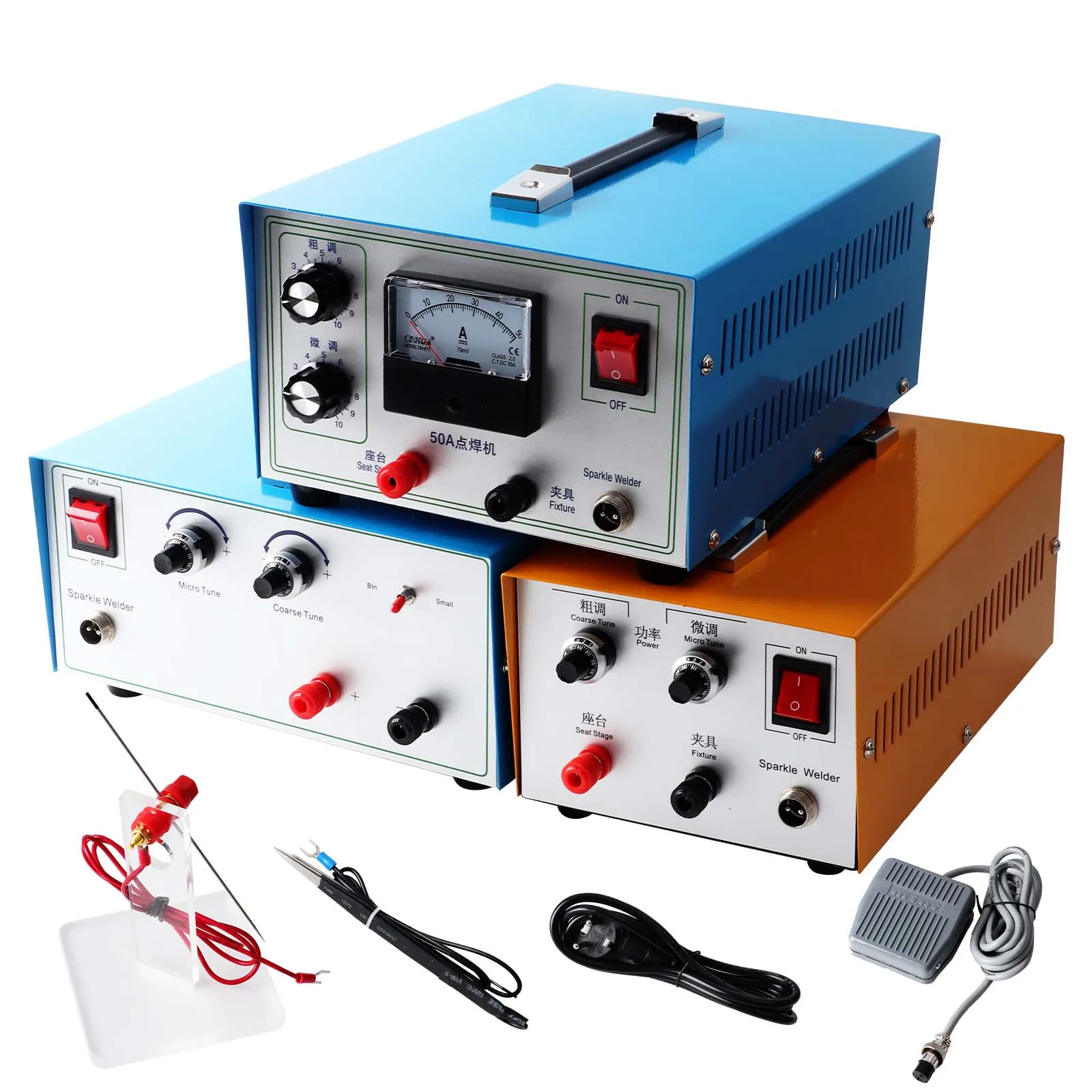 Jewelry Spot Welding Machine 30/50/80/100A Pulse Sparkle Spot Welder Portable Spot Welding Machine with Foot Pedal
Jewelry Spot Welding Machine 30/50/80/100A Pulse Sparkle Spot Welder Portable Spot Welding Machine with Foot Pedal
