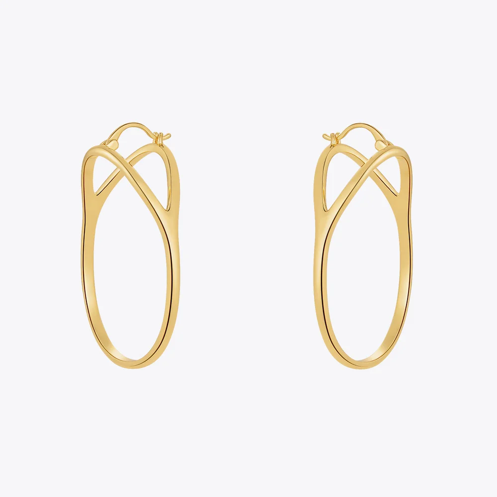 

ENFASHION Big Hoop Earrings For Women New In Pendientes Mujer Gold Color Oval Earings Fashion Jewelry Gift Wholesale E221442