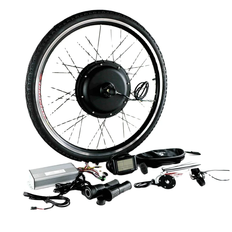 

48v 1000w brushless gearless motor front/rear wheel electric bike conversion kit ebike accessory for Snow mountain bike