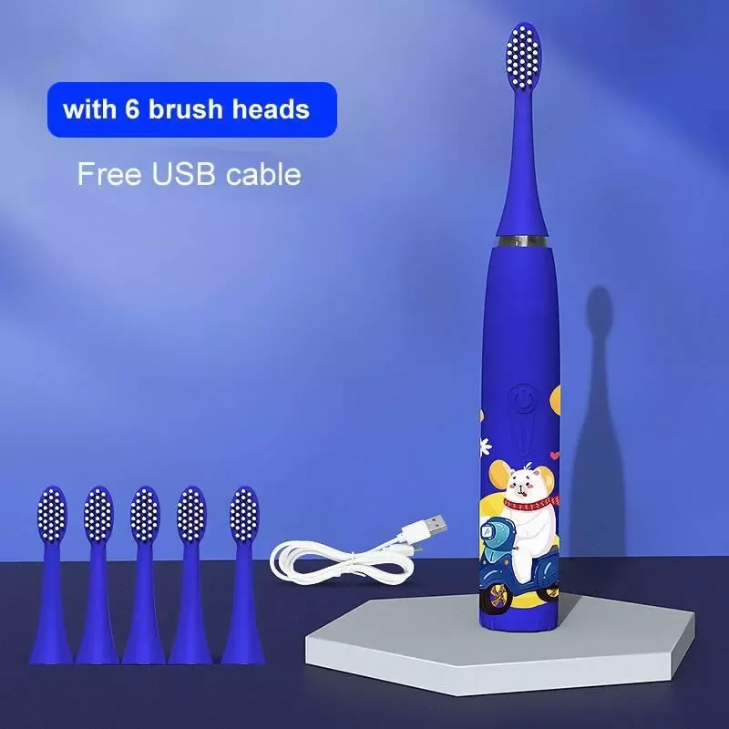 Electric Toothbrush kids GL26A Timer 5 Mode USB fast charging Rechargeable Tooth Brush Replacement Head Waterproof Xp7 
Electric Toothbrush kids GL26A Timer 5 Mode USB fast charging Rechargeable Tooth Brush Replacement Head Waterproof Xp7