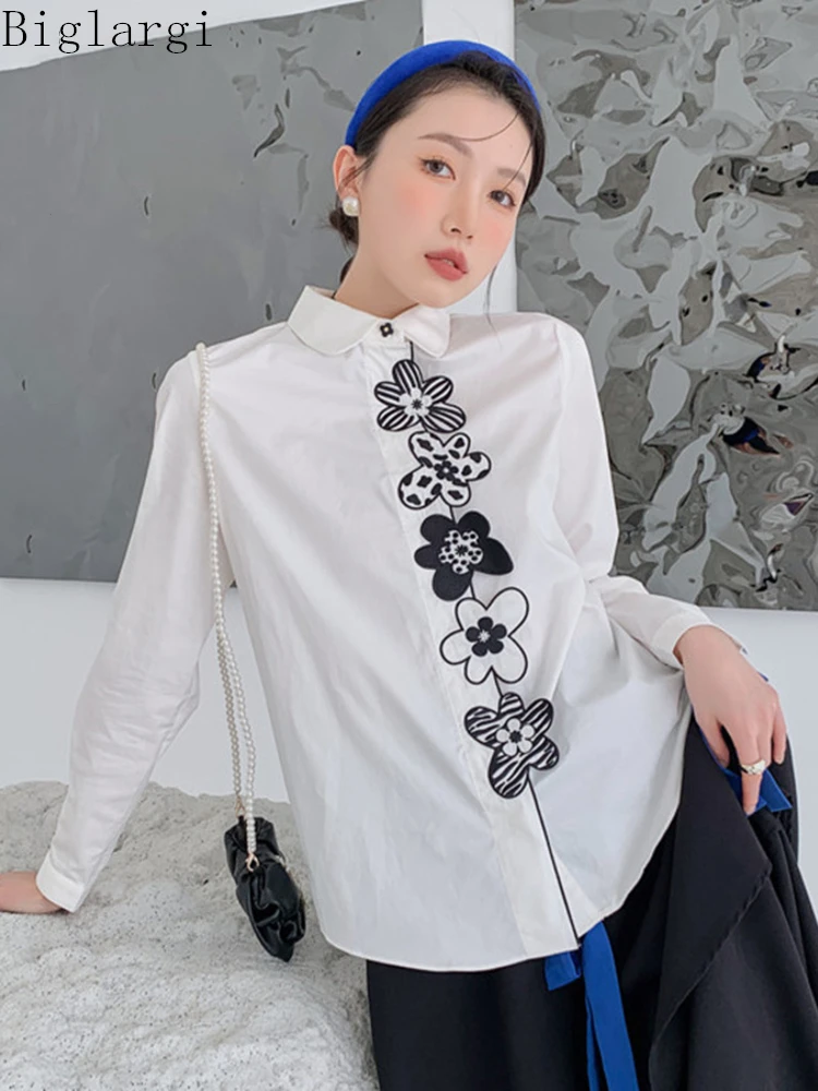 Embroidery Cotton Flower Shirt 2022 Spring Shirts for Women Lapel White Long Sleeve Shirt Female Fashion
Embroidery Cotton Flower Shirt 2022 Spring Shirts for Women Lapel White Long Sleeve Shirt Female Fashion