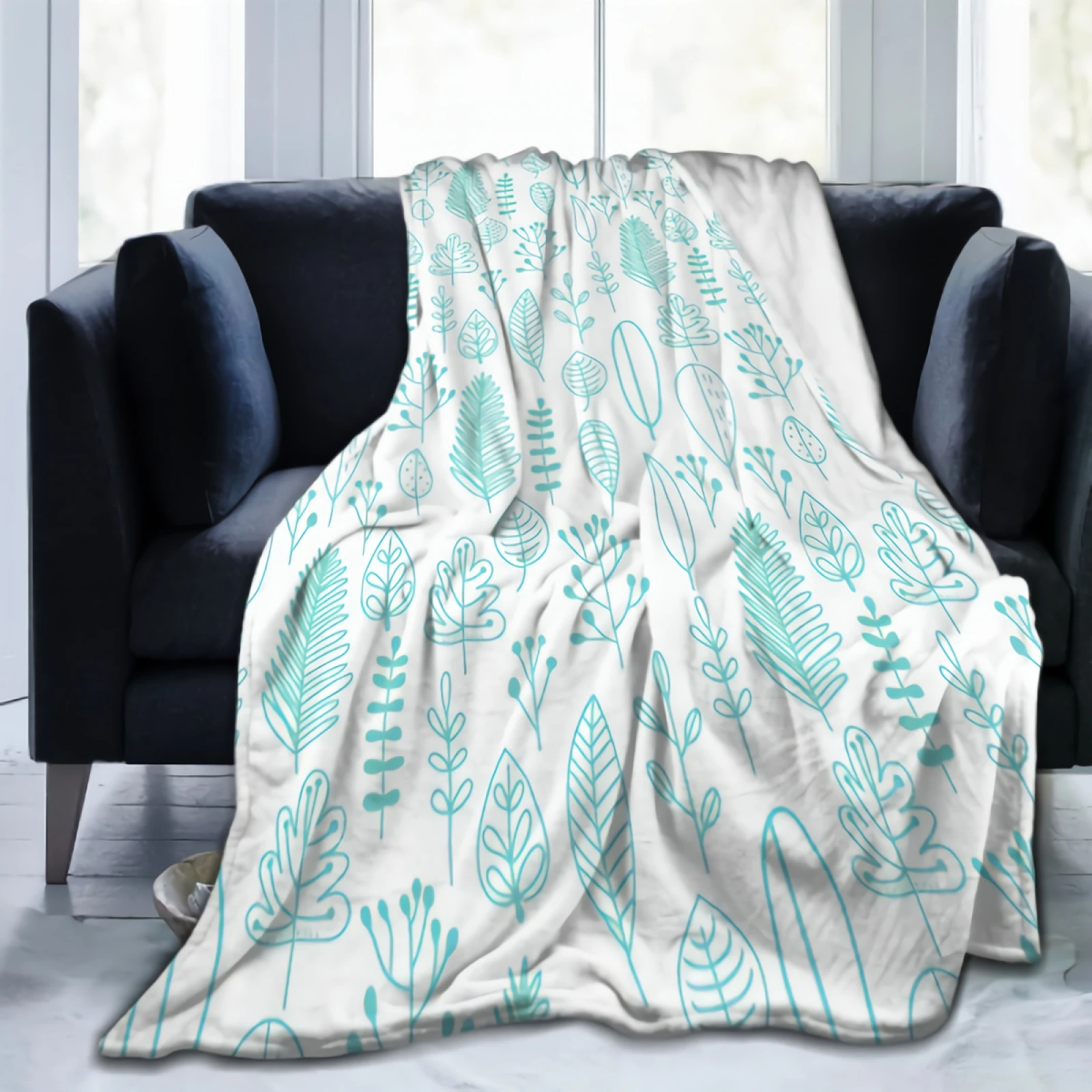 Leaves And Branch In A Doodle Style Throw Blanket 50"x40" for Kids Super Soft Warm Lightweight Fleece Plush Blankets Decor
Leaves And Branch In A Doodle Style Throw Blanket 50"x40" for Kids Super Soft Warm Lightweight Fleece Plush Blankets Decor