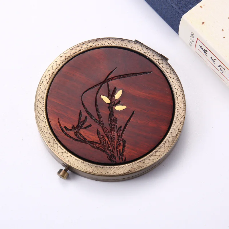 Rosewood Wooden Small Mirror Portable Portable Antique Hand-Held Double-Sided Mini Makeup Mirror Female Gift Custom Retro
Rosewood Wooden Small Mirror Portable Portable Antique Hand-Held Double-Sided Mini Makeup Mirror Female Gift Custom Retro
