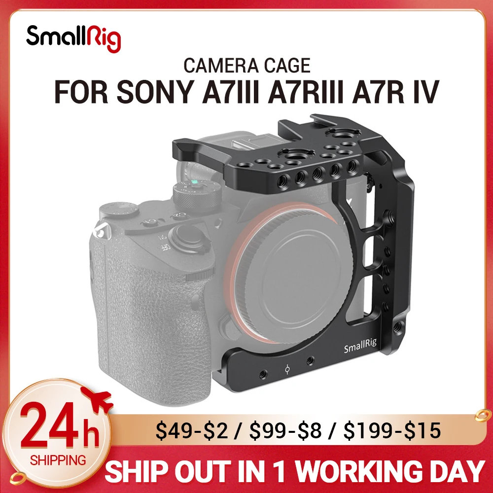SmallRig A73 Half Cage for Sony a7 iii A7 III A7R III A7R IV Camera Cage for Sony A7R4 W/ Cold Shoe Mount Nato Rail DIY 2629 
SmallRig A73 Half Cage for Sony a7 iii A7 III A7R III A7R IV Camera Cage for Sony A7R4 W/ Cold Shoe Mount Nato Rail DIY 2629