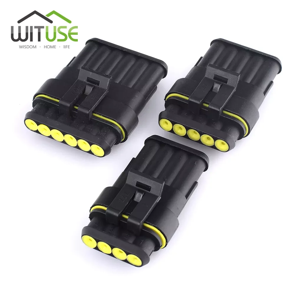 NEW2022 TSLEEN 5/10 Sets Female IP68 Waterproof Cable Automotive Way Electrical Wire Connector Plug 1/2/3/4/5/6 Pin Terminals Tr 
NEW2022 TSLEEN 5/10 Sets Female IP68 Waterproof Cable Automotive Way Electrical Wire Connector Plug 1/2/3/4/5/6 Pin Terminals Tr