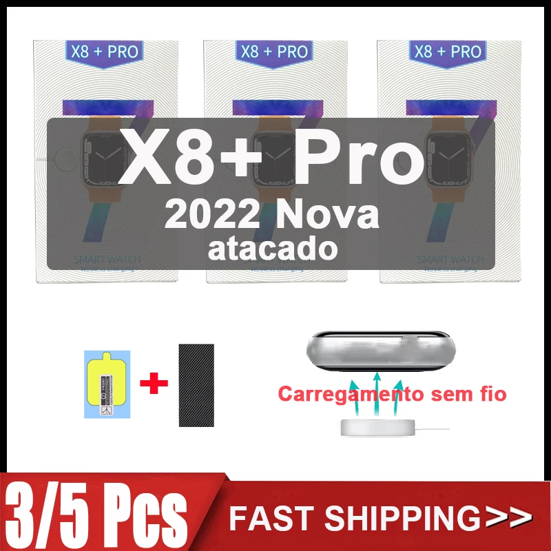 2022 New X8+ Pro 3Pcs 5Pcs Wholesale Smart Watch Men Wireless Charging Sport Fitness Tracker Clock Smartwatch Women VS X8 Max
2022 New X8+ Pro 3Pcs 5Pcs Wholesale Smart Watch Men Wireless Charging Sport Fitness Tracker Clock Smartwatch Women VS X8 Max