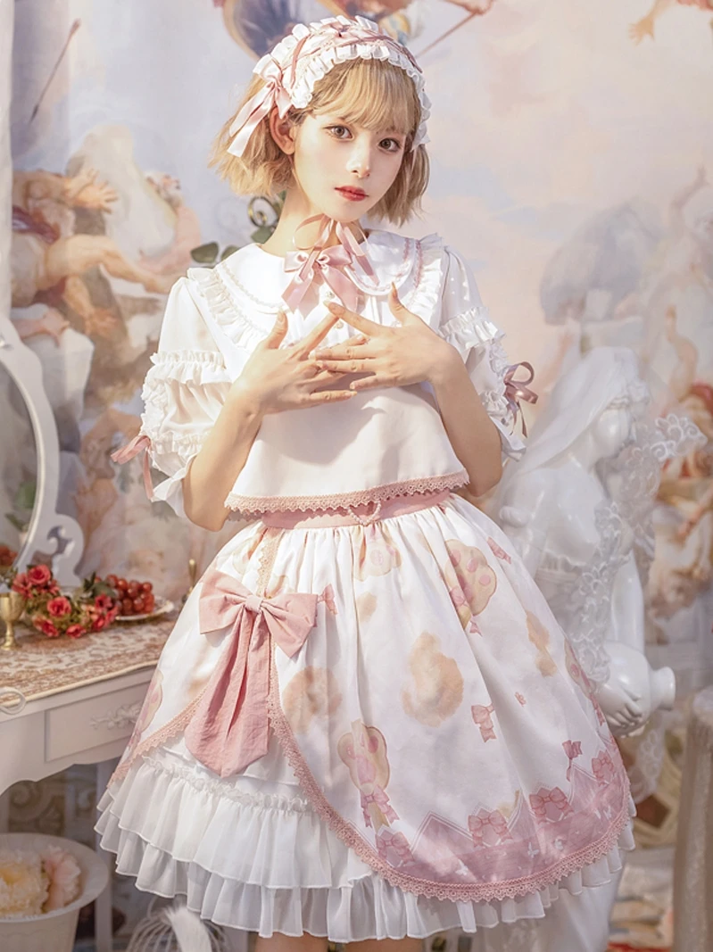 Spot Lolita Skirt Original Summer Cute Daily Sk Half Set Sweet Luo Genuine Blouse Set By Yomi Short Sleeve Suit Jkfashion Kawaii
Spot Lolita Skirt Original Summer Cute Daily Sk Half Set Sweet Luo Genuine Blouse Set By Yomi Short Sleeve Suit Jkfashion Kawaii