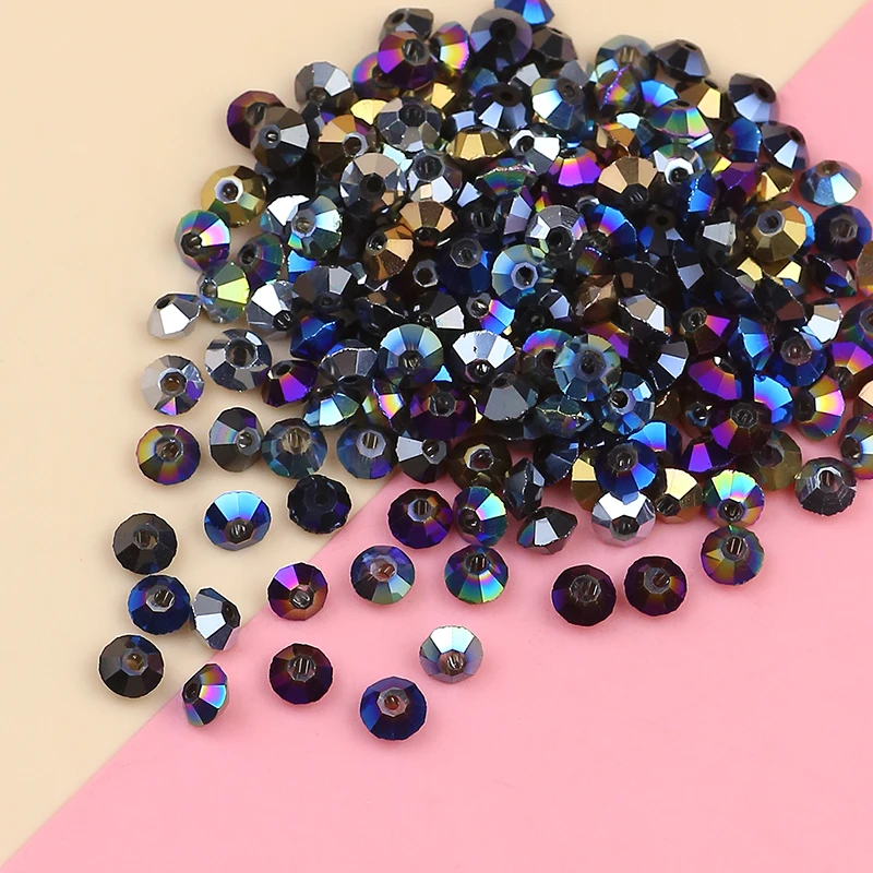 Electroplated color Austrian UFO crystal beads 4x6mm/100 crystal beads DIY jewelry manufacturing bracelet necklace accessories
Electroplated color Austrian UFO crystal beads 4x6mm/100 crystal beads DIY jewelry manufacturing bracelet necklace accessories