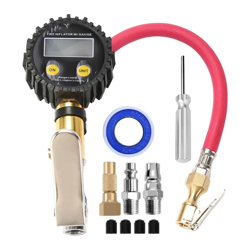 200PSI Digital Tire Tyre Inflator Pressure Gauge Tester LCD Air Compressor Pump Universal For Vehicle Motorcycle SUV Dropship
200PSI Digital Tire Tyre Inflator Pressure Gauge Tester LCD Air Compressor Pump Universal For Vehicle Motorcycle SUV Dropship