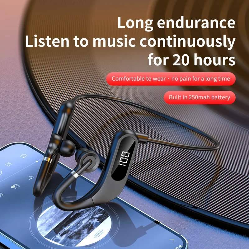 Hanging Ear Earphone LED Power Display Stereo Subwoofer Earbuds Hanging Neck Sports Headphones With Mic for iPhone Xiaomi
Hanging Ear Earphone LED Power Display Stereo Subwoofer Earbuds Hanging Neck Sports Headphones With Mic for iPhone Xiaomi