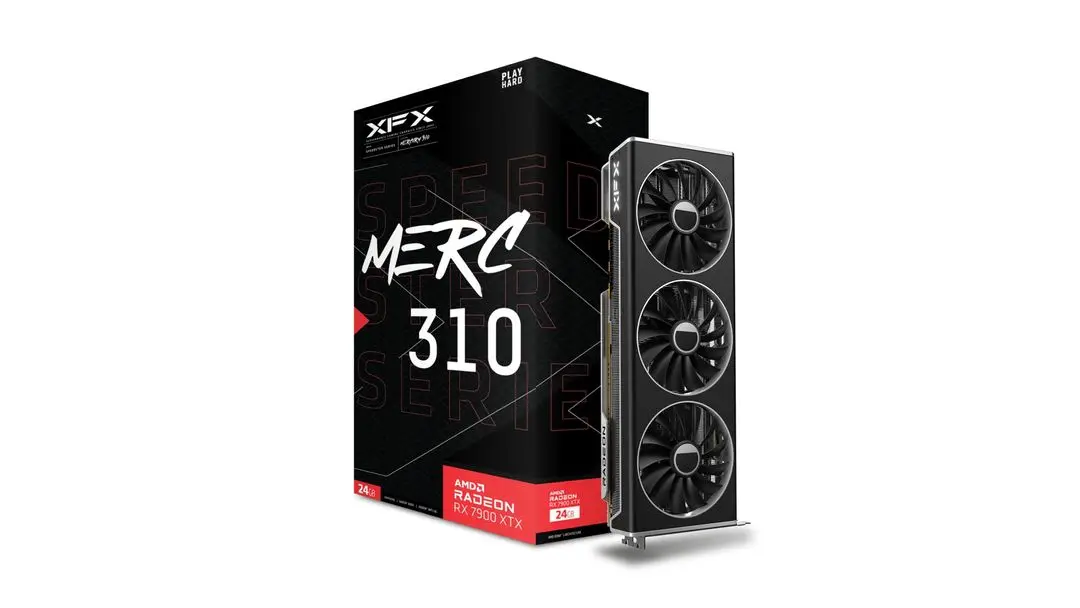 New XFX SPEEDSTER MERC310 AMD Radeon™ RX 7900 XT Gaming Graphics Card with 20GB/24GB GDDR6, AMD RDNA™ 3
New XFX SPEEDSTER MERC310 AMD Radeon™ RX 7900 XT Gaming Graphics Card with 20GB/24GB GDDR6, AMD RDNA™ 3