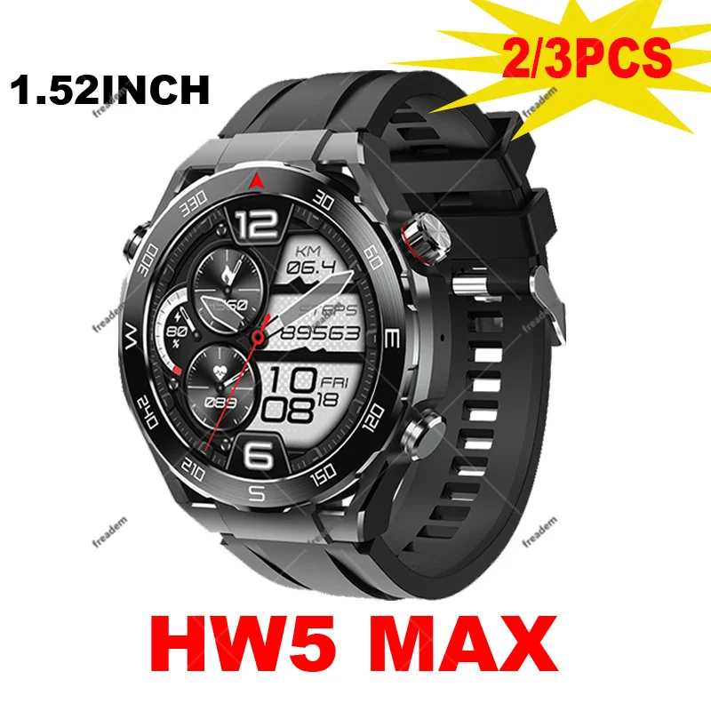 Smart Watch HW5 MAX 1.52inch Round Large Screen Wireless Charging Bluetooth Call NFC Sports Luxury Smart Watch for Men
Smart Watch HW5 MAX 1.52inch Round Large Screen Wireless Charging Bluetooth Call NFC Sports Luxury Smart Watch for Men