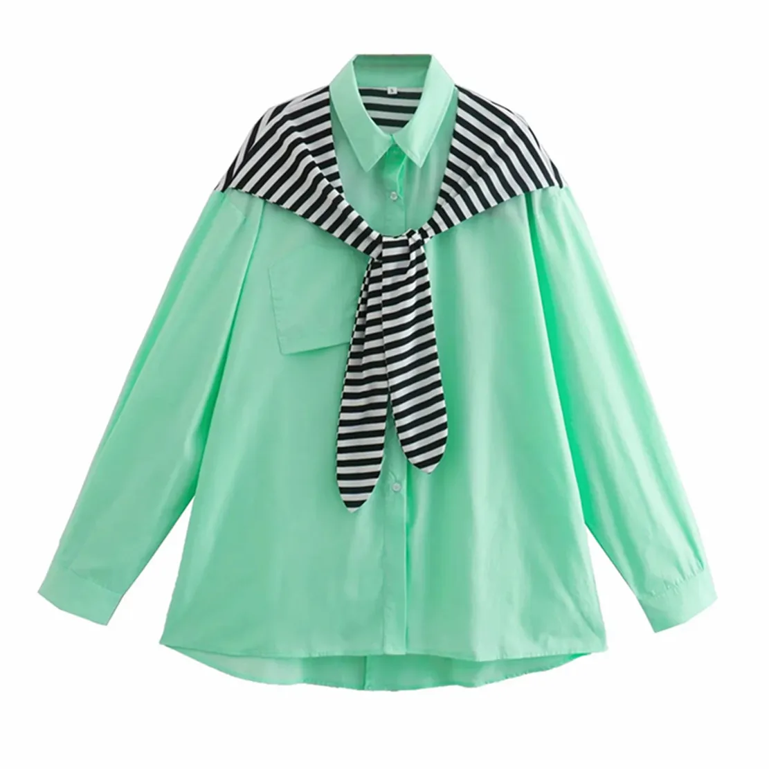 Maxdutti Color Fashion Blouse Women Navy Collar Knitted Striped Patchwork Loose Causla Shirt Green Blouse
Maxdutti Color Fashion Blouse Women Navy Collar Knitted Striped Patchwork Loose Causla Shirt Green Blouse