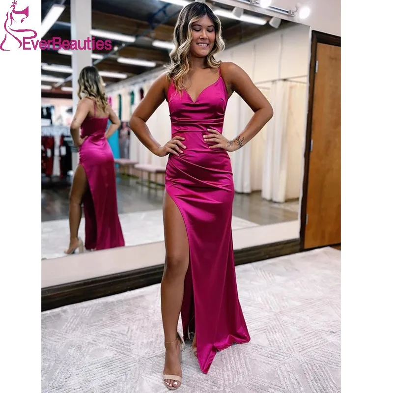 Mermaid Satin Prom Dresses Evening Dresses Long V-Neck Maxi Party Gowns Sexy Side Slit Vestidos De Graduación Formal Dresses
Mermaid Satin Prom Dresses Evening Dresses Long V-Neck Maxi Party Gowns Sexy Side Slit Vestidos De Graduación Formal Dresses