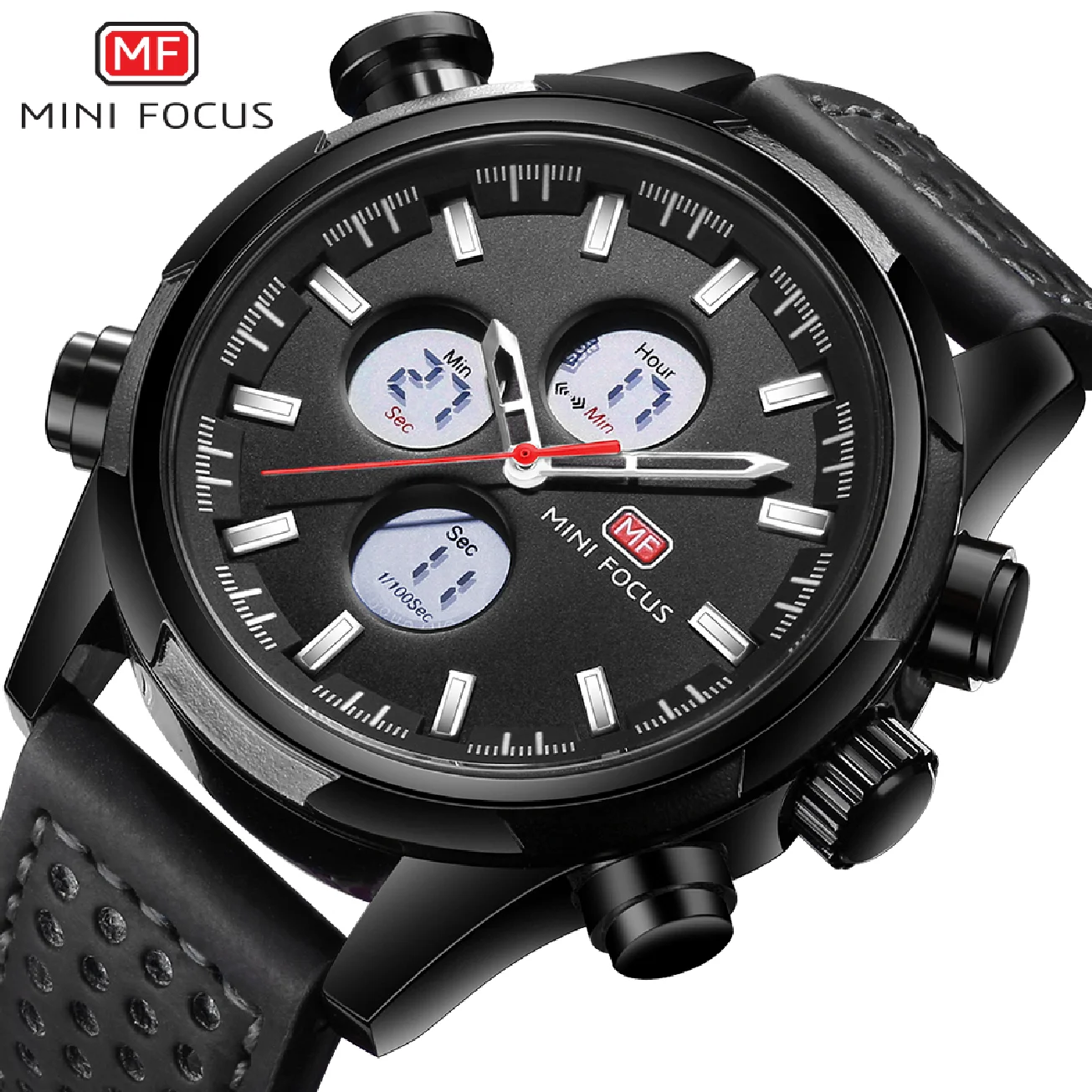 MINI FOCUS Men Watch Casual Fashion LED Quartz Analog Men's Sports Watches Genuine Leather Chronograph Male Dual Display Clock
MINI FOCUS Men Watch Casual Fashion LED Quartz Analog Men's Sports Watches Genuine Leather Chronograph Male Dual Display Clock