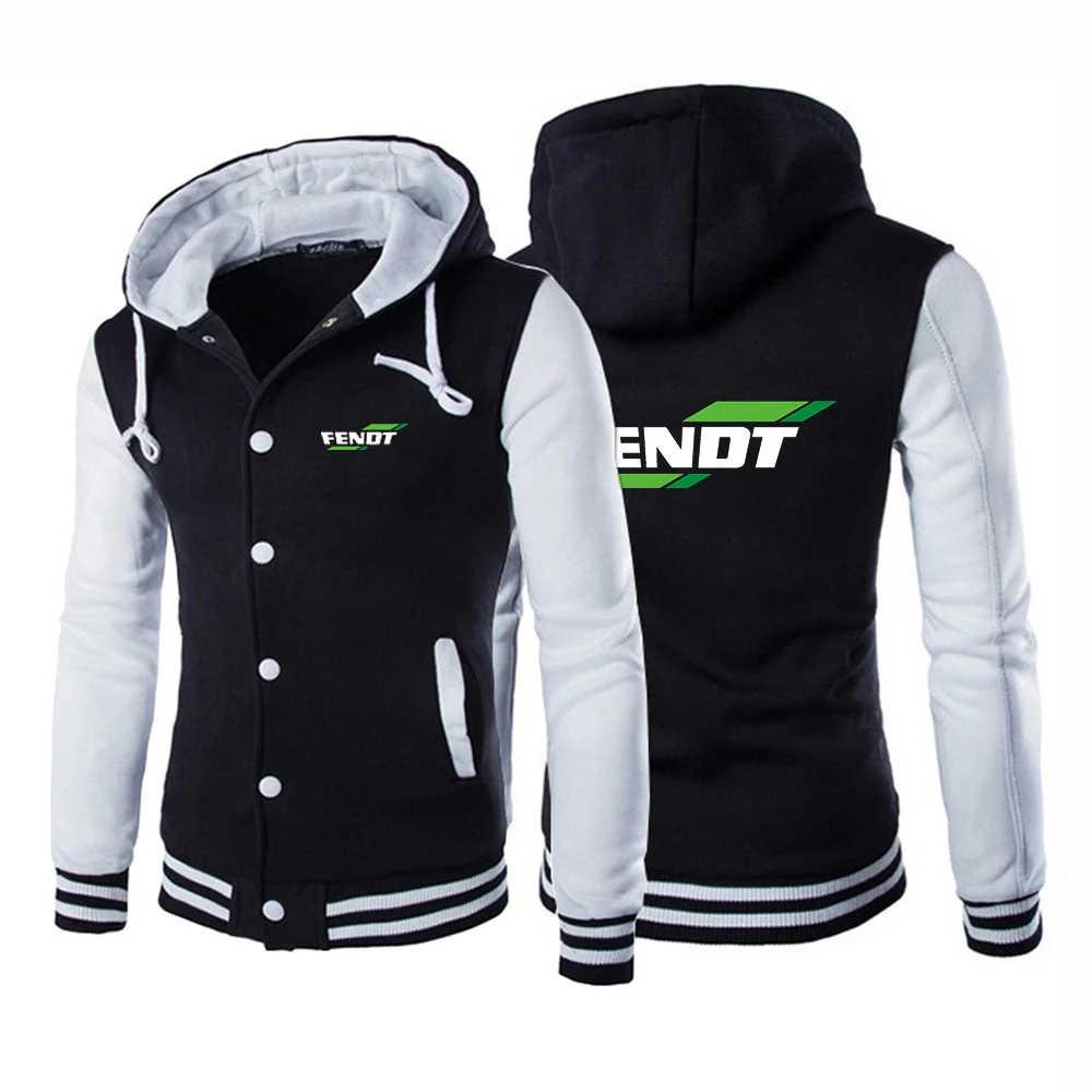 

FENDT 2023 New Casual Baseball Uniform Coat Male Bomber Jacket men Rib Sleeve Brand Clothing Hot Sale Fleece Spliced tops