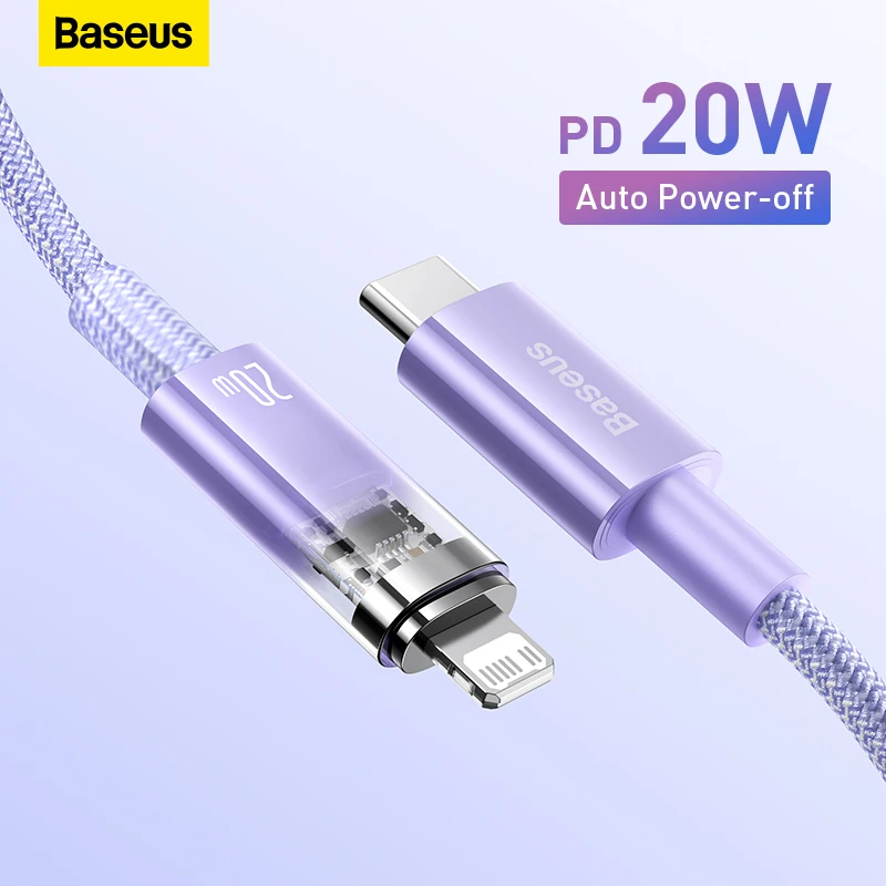 

Baseus PD 20W USB C Cable For iPhone 14 13 12 pro max iPhone Cable Fast Charging For iPad X XR 8 USB Type C to Lightning Cable