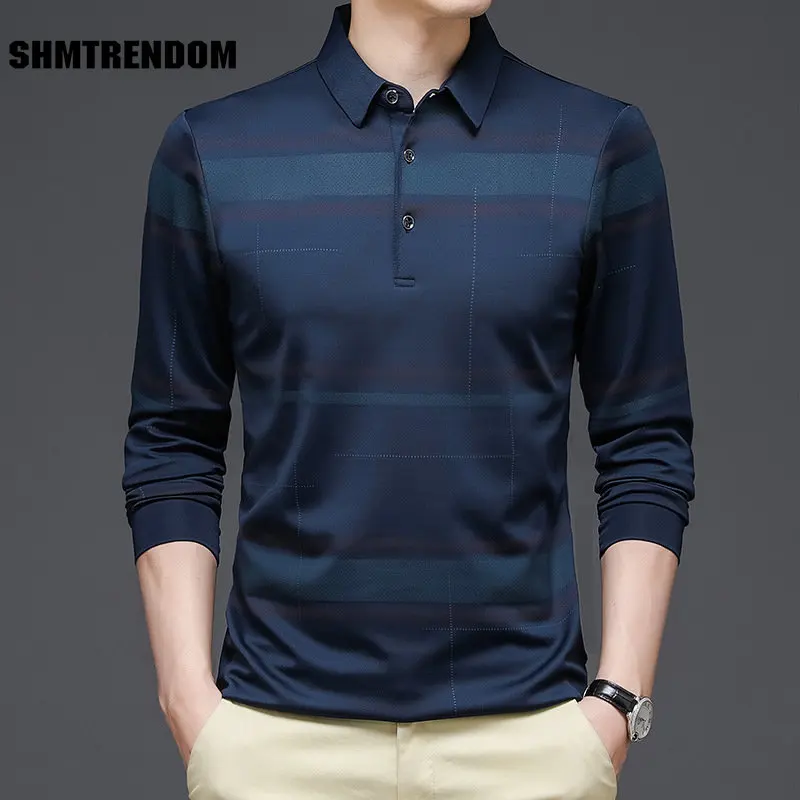 SHMTRENDOM Spring Autumn Men's Polo Shirts High Quality Long Sleeve Business Casual Cross Stripe Male Polo Shirts Man Tees 3XL
SHMTRENDOM Spring Autumn Men's Polo Shirts High Quality Long Sleeve Business Casual Cross Stripe Male Polo Shirts Man Tees 3XL
