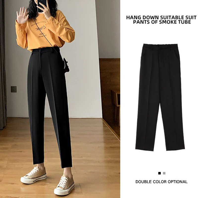 Fashion Female Pants 2022 Straight Black Grey Khaki Trousers Suits Formal Casual S-XXL New Women's Pants
Fashion Female Pants 2022 Straight Black Grey Khaki Trousers Suits Formal Casual S-XXL New Women's Pants