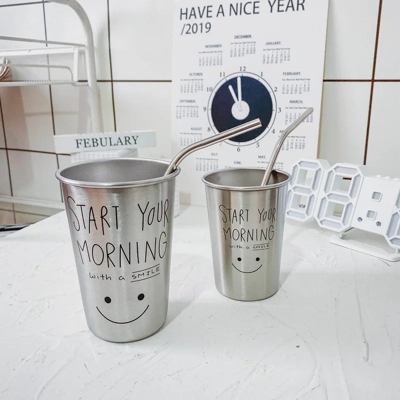 304 Stainless Steel SprayPaint Beer Cup Cold Water Drinks Cup Household Office Use Gargle Cup Mug with Straw Cups Coffee Mug
304 Stainless Steel SprayPaint Beer Cup Cold Water Drinks Cup Household Office Use Gargle Cup Mug with Straw Cups Coffee Mug