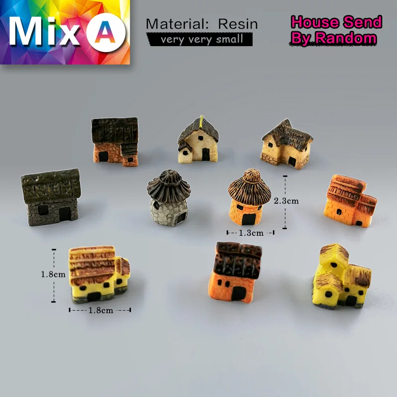 Мини-фигурки домов из смолы, 10 шт.
Мини-фигурки домов из смолы, 10 шт.