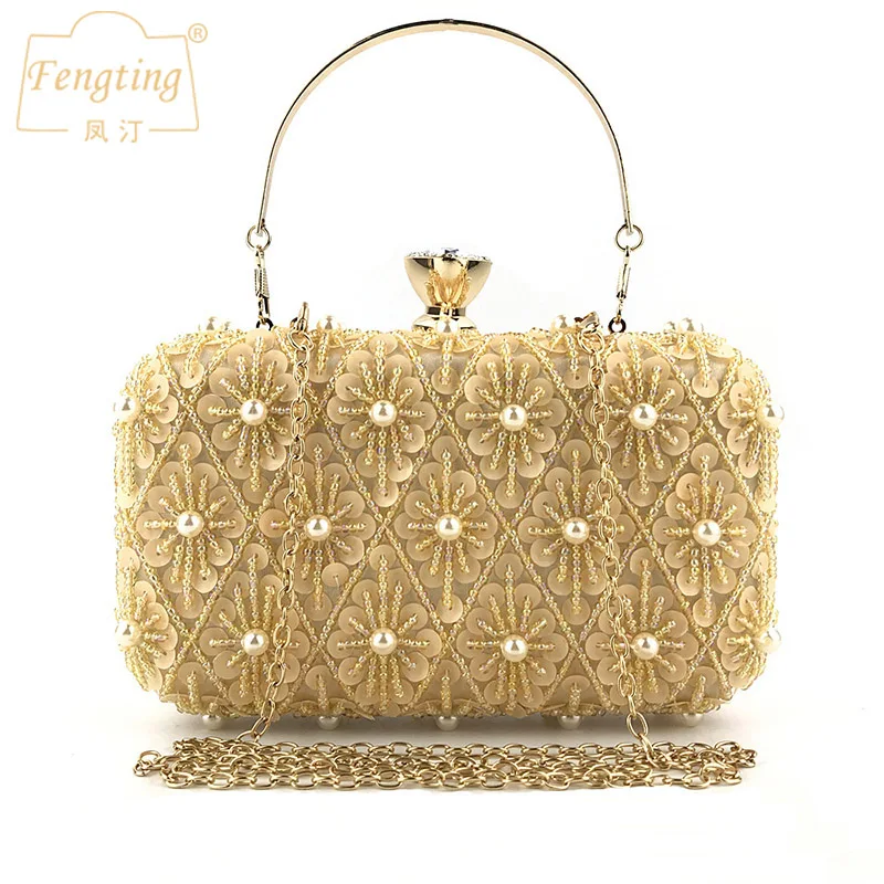 2022 New Gold Flower Sequin beaded Clutches for Women Party Purse Small Handbags Ladies Evening Bags chain Shoulder Bag B440
2022 New Gold Flower Sequin beaded Clutches for Women Party Purse Small Handbags Ladies Evening Bags chain Shoulder Bag B440