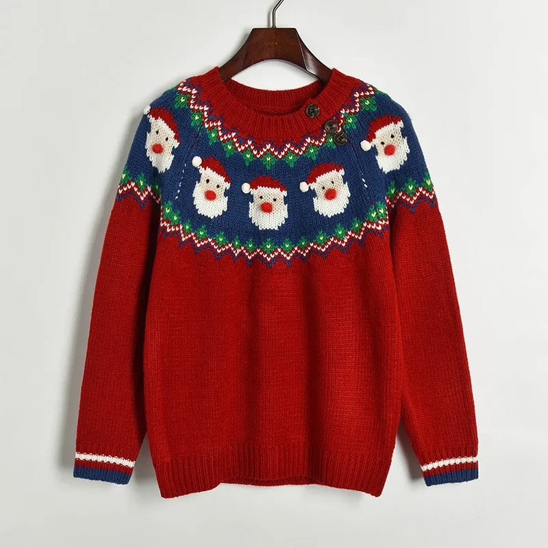 Christmas Tops Women Fall Cute Knitted Sweater Cartoon Printed Autumn Clothes Red Santa Claus Knit Pullovers Long Sleeves Jumper
Christmas Tops Women Fall Cute Knitted Sweater Cartoon Printed Autumn Clothes Red Santa Claus Knit Pullovers Long Sleeves Jumper