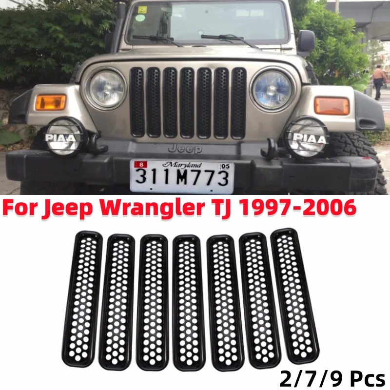 2/7/9Pcs Car Front Middle Net Front Grille Trim Ring Proecter Frame For Jeep Wrangler TJ 1997-2006
2/7/9Pcs Car Front Middle Net Front Grille Trim Ring Proecter Frame For Jeep Wrangler TJ 1997-2006