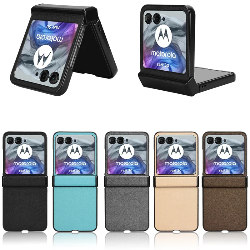 Чехол для Motorola Moto Razr 50 роскошный чехол из песочной кожи с текстурой жесткий