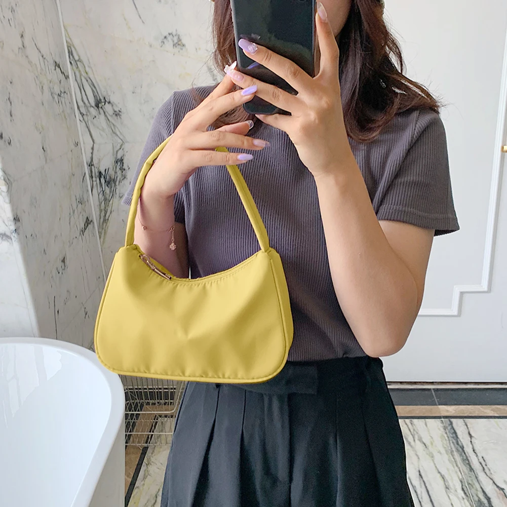 Female Casual Solid Underarm Shoulder Bags Fashion Nylon Women Handbag Totes Fashion Exquisite Shopping Bags
Female Casual Solid Underarm Shoulder Bags Fashion Nylon Women Handbag Totes Fashion Exquisite Shopping Bags