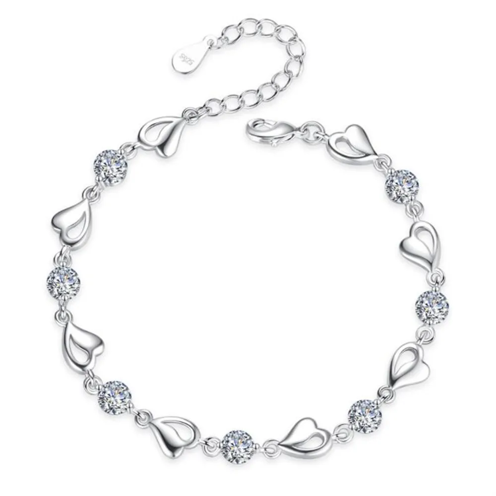 korean fashion 925 Sterling Silver noble White Purple crystal Bracelet for women wedding Jewelry Accessories 17CM+4CM
korean fashion 925 Sterling Silver noble White Purple crystal Bracelet for women wedding Jewelry Accessories 17CM+4CM