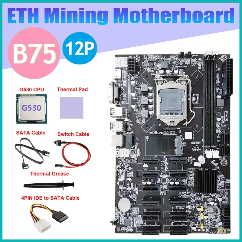 B75 LGA1155 Motherboard Set +G530 CPU+4PIN IDE To SATA Cable+SATA Cable+Switch Cable+Thermal Grease+Thermal Pad
B75 LGA1155 Motherboard Set +G530 CPU+4PIN IDE To SATA Cable+SATA Cable+Switch Cable+Thermal Grease+Thermal Pad