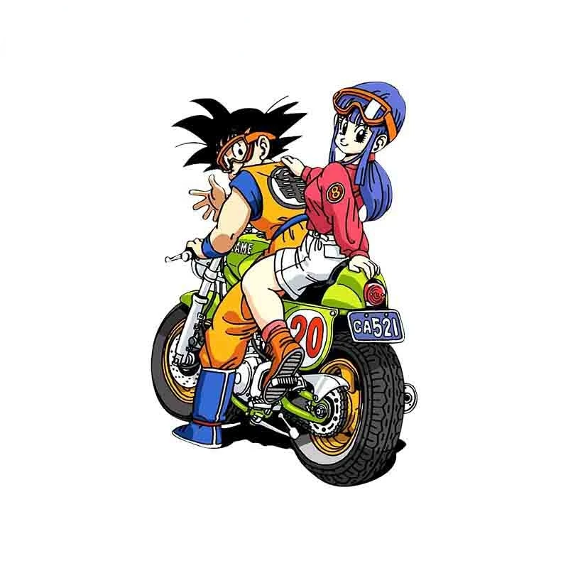 A-1436 Fun Anime Goku Riding A Motorcycle Modeling Personality Car Stickers PVC Fashion Auto Window Bumper Waterproof Decals 
A-1436 Fun Anime Goku Riding A Motorcycle Modeling Personality Car Stickers PVC Fashion Auto Window Bumper Waterproof Decals