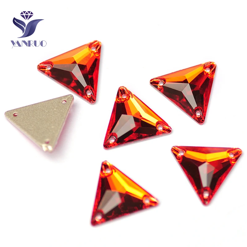 

YANRUO 3270, все размеры, гиацинт, треугольник, искусственные камни, плоская спина, Пришивные кристаллы, Свободные Стразы для ювелирных изделий