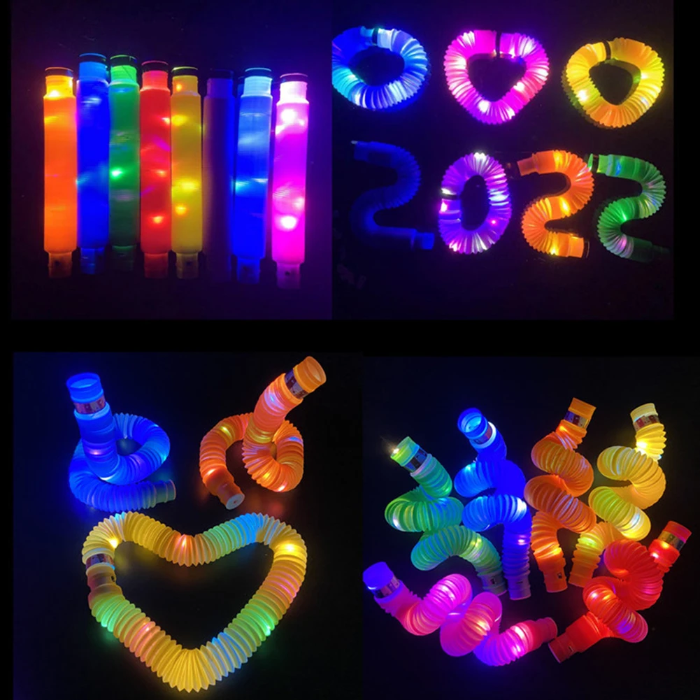 LED Flash Pop Tubes Sensory Toy For Adult Stress Relieve Toys Kid Autism Anti Stress Plastic Bellows Children Squeeze Toy
LED Flash Pop Tubes Sensory Toy For Adult Stress Relieve Toys Kid Autism Anti Stress Plastic Bellows Children Squeeze Toy