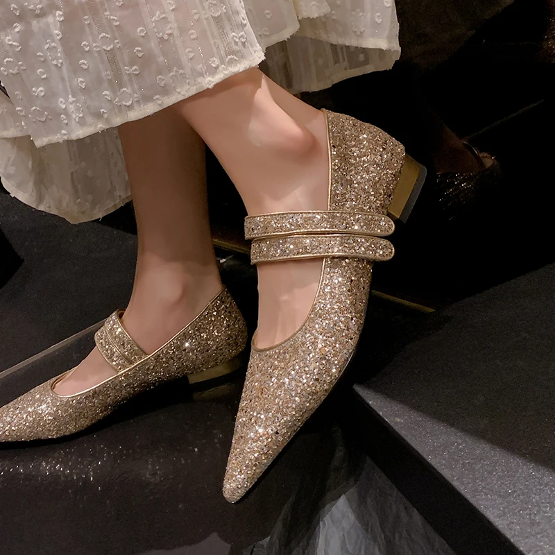 2023 new spring women pumps natural leather 22-24.5cm length Glitter Materials+pigskin pointed toe Double buckle Mary Jane shoes
2023 new spring women pumps natural leather 22-24.5cm length Glitter Materials+pigskin pointed toe Double buckle Mary Jane shoes