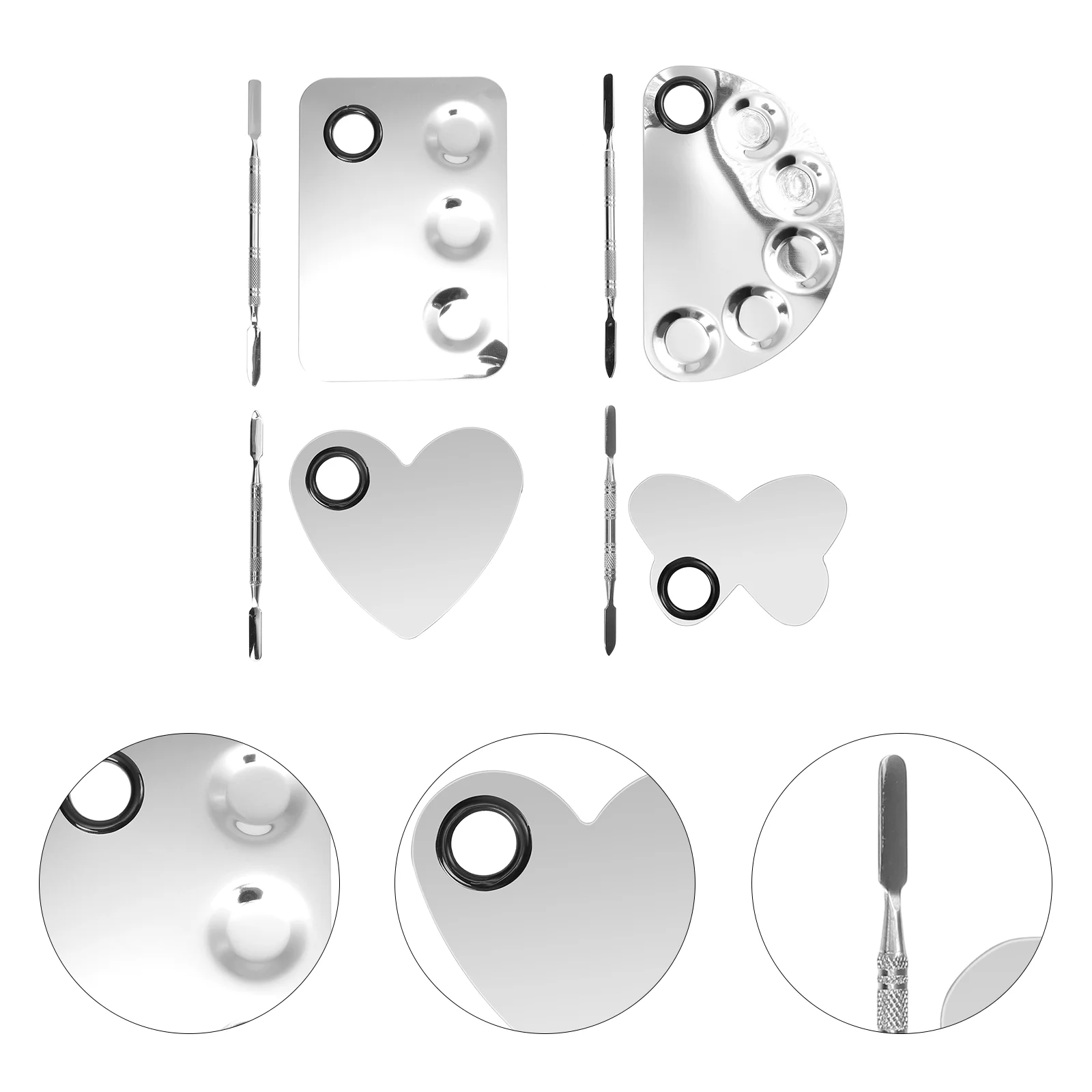 Manicurenail Makeup Set Mixing Color Pallet Tool Platefoundation Stainless Steel Spatulaspolishtraysspatula Coloring
Manicurenail Makeup Set Mixing Color Pallet Tool Platefoundation Stainless Steel Spatulaspolishtraysspatula Coloring