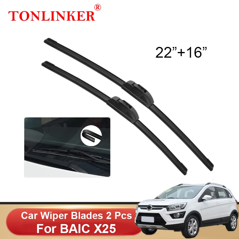 TONLINKER Car Wiper Blades For BAIC X25 2017 2018 2019 1.5L Model Car Accessories Front Windscreen Wiper Blade Brushes Cutter 
TONLINKER Car Wiper Blades For BAIC X25 2017 2018 2019 1.5L Model Car Accessories Front Windscreen Wiper Blade Brushes Cutter