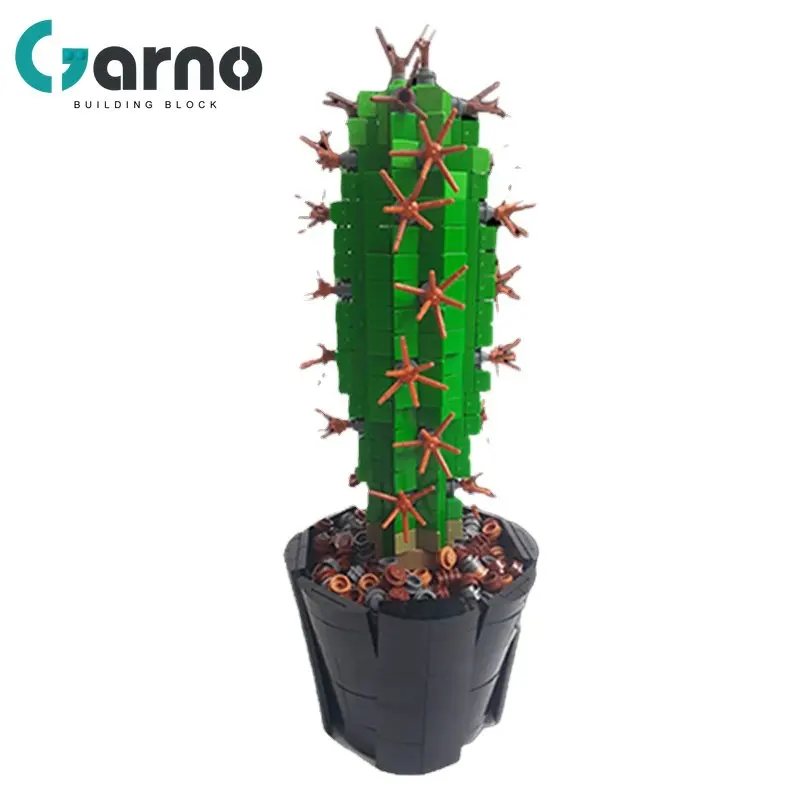 

Garno Saguaroed Cactus Potted Bonsai Succulent Flower Plant Building Blocks Creative Brick Home Decoration Children Toys Gifts