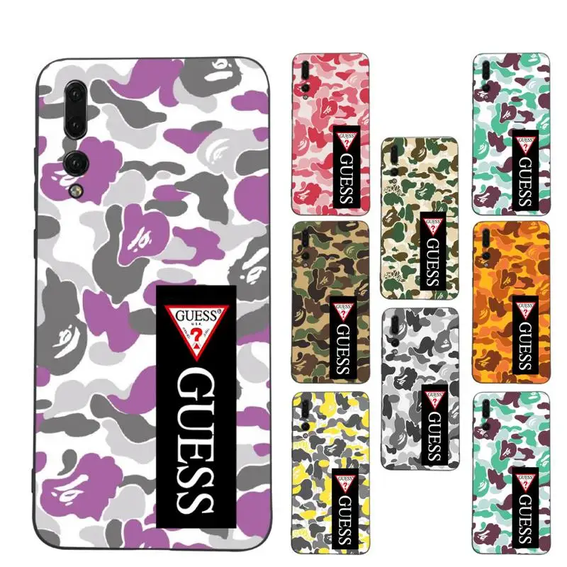 Luxury Guess Camouflage Pattern Camo military Army Phone Case Soft Silicone Case For Huawei p30lite p30 20pro p40lite P30 Capa
Luxury Guess Camouflage Pattern Camo military Army Phone Case Soft Silicone Case For Huawei p30lite p30 20pro p40lite P30 Capa