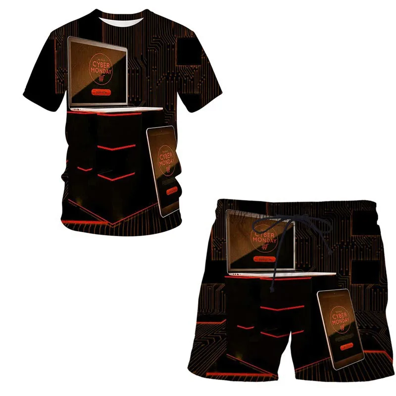 3D Print Tracksuit Set Fashion Oversized Creative Technology Short Sleeve Shirt Men with Short O-Neck Trend Male Clothes Outfits
3D Print Tracksuit Set Fashion Oversized Creative Technology Short Sleeve Shirt Men with Short O-Neck Trend Male Clothes Outfits